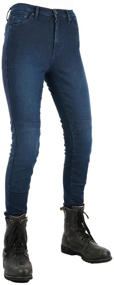 Pantalon Oxford pantalon jegging avec jeggin femme bleu taille normale