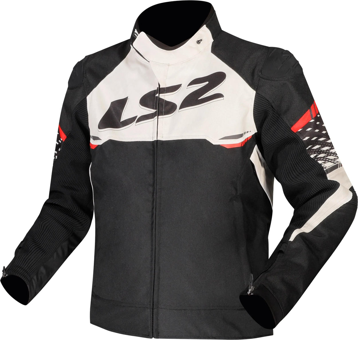 Ls2 apex veste veste apex hommes noir blanc rouge gr. je
