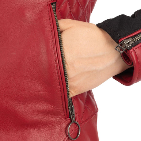 Veste en cuir Oxford Radley de veste en cuir Rad ws rouge 44