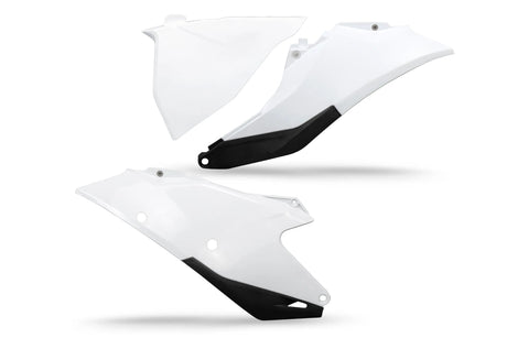 Caches latéraux UFO en plastique seitenverkleidung UFO gasgas blanc