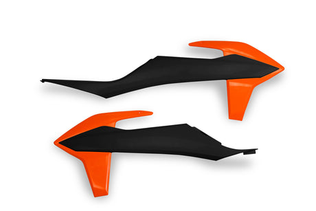 Cache radiateur Ufo plast kühlerabdeckung ufo ktm noir orange