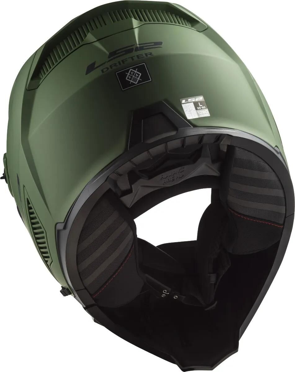 Ls2 casque modulaire of606 drifter solid casque of606 drifter solid l vert mat
