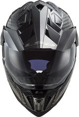 Casque enduro Ls2 mx701 explorer carbon solid, matériau : carbone laqué, casque à double fermeture D mx701 exp.car. uni 3xl noir