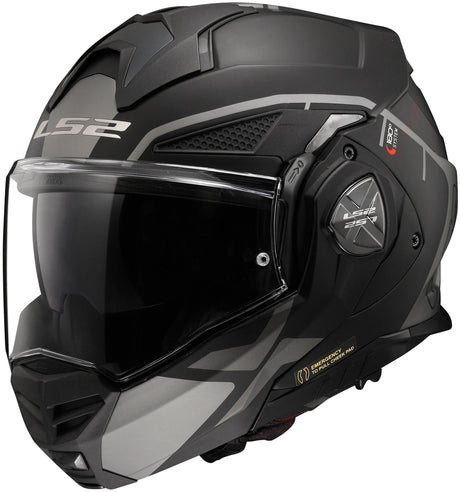 Casque modulable Ls2 ff901 advant x casque metryk ff901 adv. x métrique xl noir gris