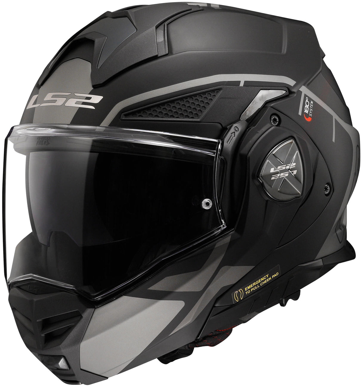 Casque modulable Ls2 ff901 advant x casque metryk ff901 adv. x métrique m noir gris