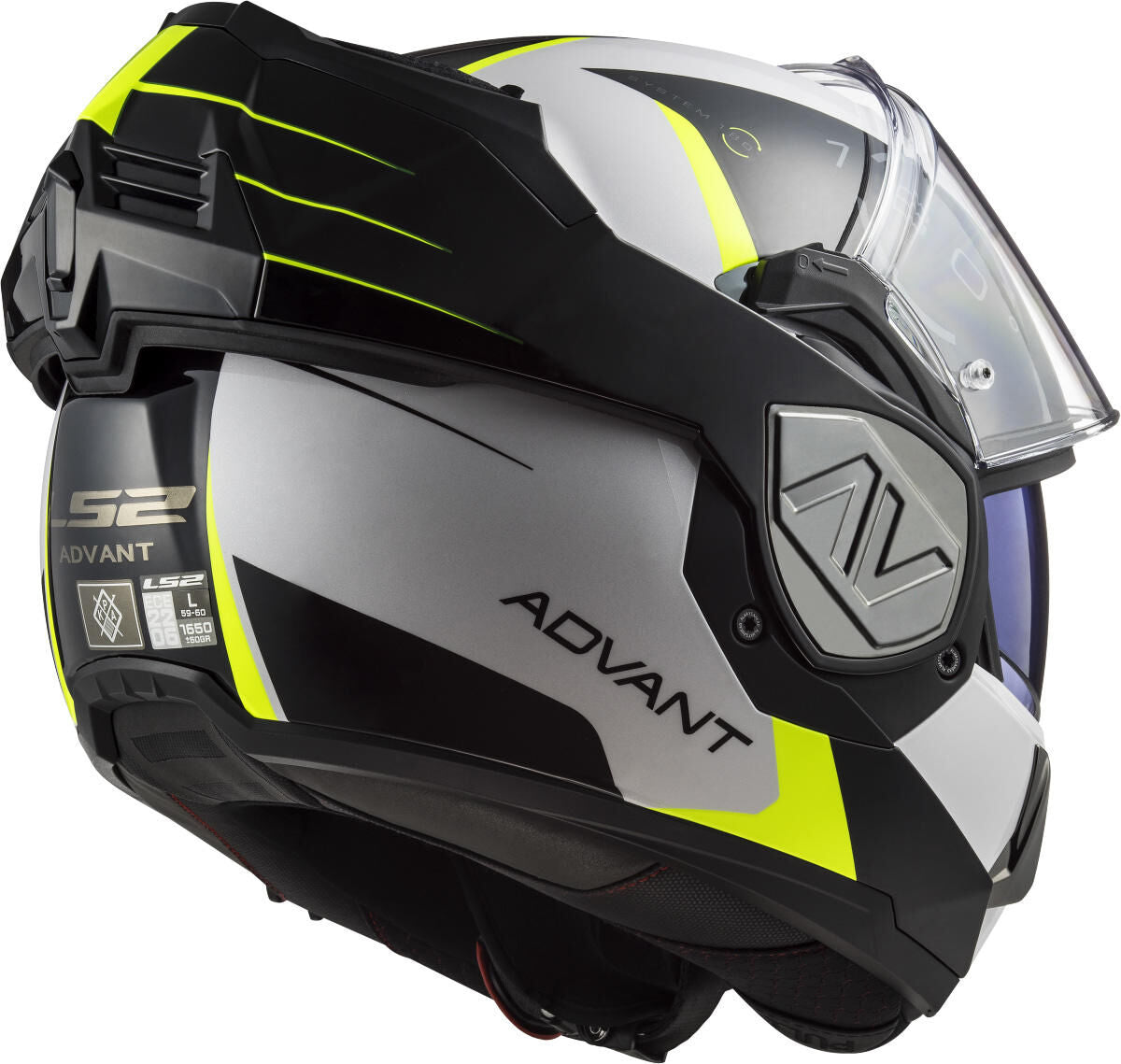 Casque modulable Ls2 ff906 advant casque codex ff906 adv. codex xs blanc bl jaune.