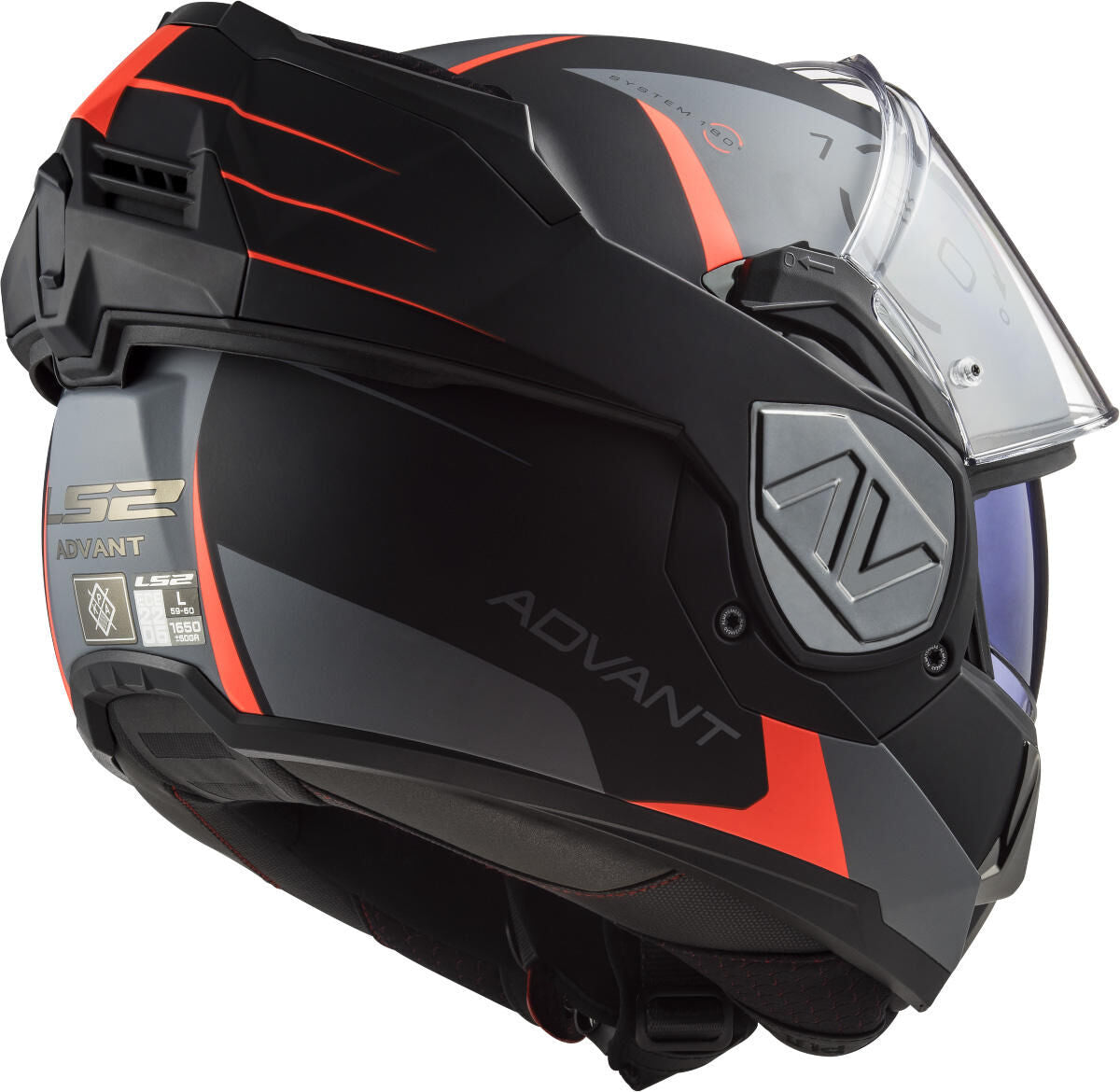 Casque modulable Ls2 ff906 advant casque codex ff906 adv. codex xs bl gris rouge