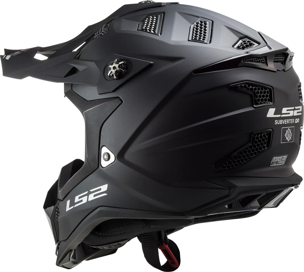 Casque cross LS2 MX700 subverter evo noir, amovible et lavable, respirant et hypoallergénique. casque subverter evo noir sw mat gr. je