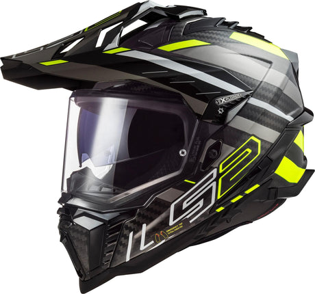Casque enduro Ls2 mx701 explorer casque carbone edge mx701 exp.car. bord l bl. crier. titane