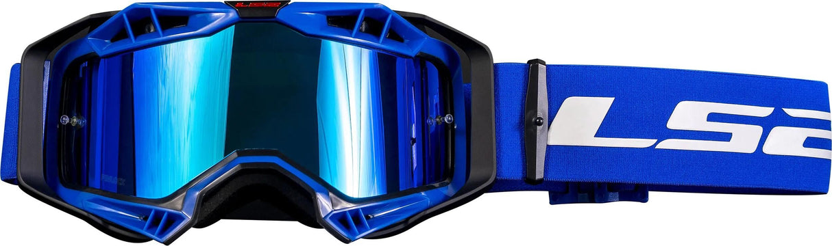 Ls2 aura pro lunettes de motocross lunettes aura pro noir bleu