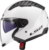Ls2 of600 copter ii casque jet solide casque copter ii soli blanc gr. m