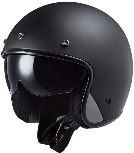 Casque jet Ls2 of601 bob ii solid casque of601 bob ii solid xs noir mat