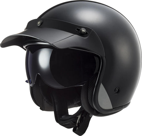 Casque jet Ls2 of601 bob ii solid casque of601 bob ii solid xs noir mat