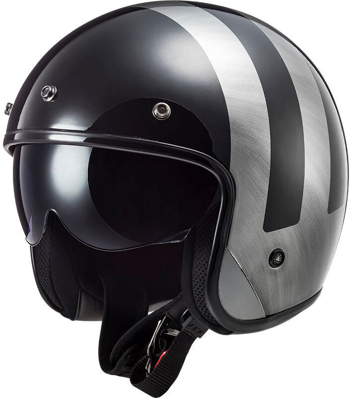 Ls2 casque jet of601 bob ii lignes casque of601 bob ii lignes m noir jeans