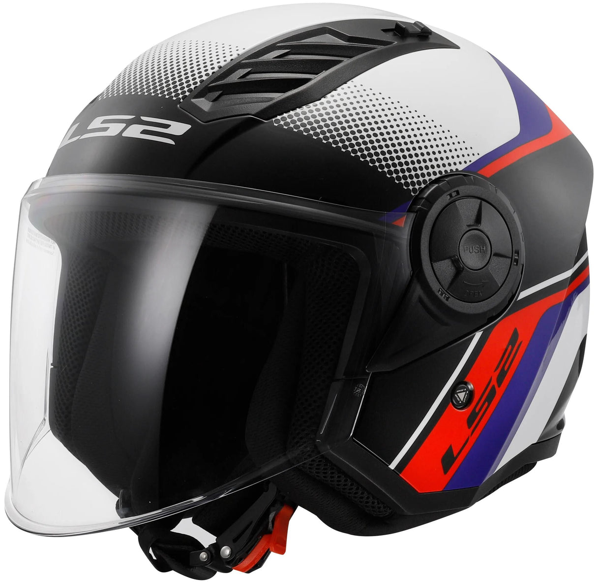 LS2 casque jet of616 airflow ii rush casque airflow ii of6 rush ws bl rt gr. je