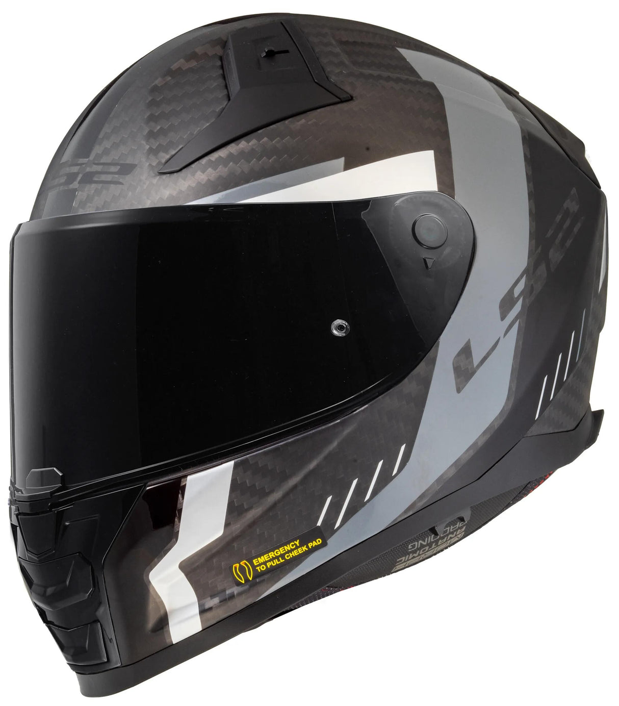 Casque intégral LS2 ff811 vector ii grille carbone. casque ff811 vector ii carb.grid s bl. gris