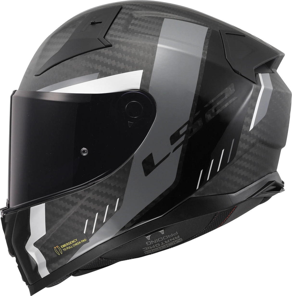 Casque intégral LS2 ff811 vector ii grille carbone. casque ff811 vector ii carb.grid xl bl. gris