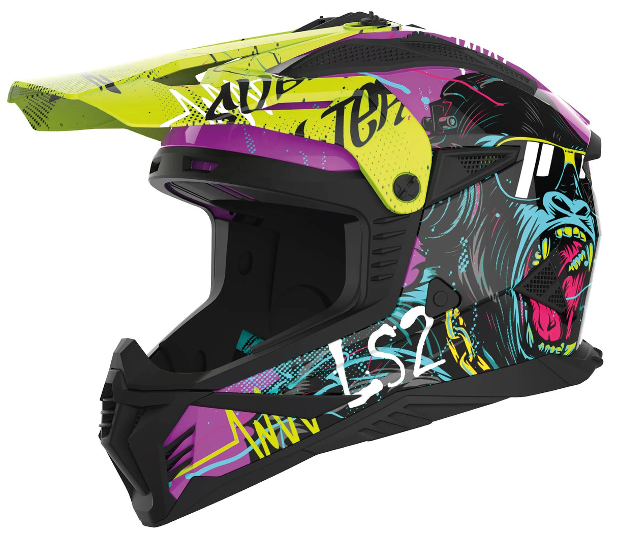 Casque de motocross LS2 MX708 Fast II Gorilla. casque mx708 fast ii gorilla vi ge gr. xl
