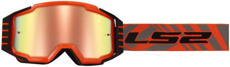 Ls2 charger pro lunettes de motocross lunettes charger pro orange fluo