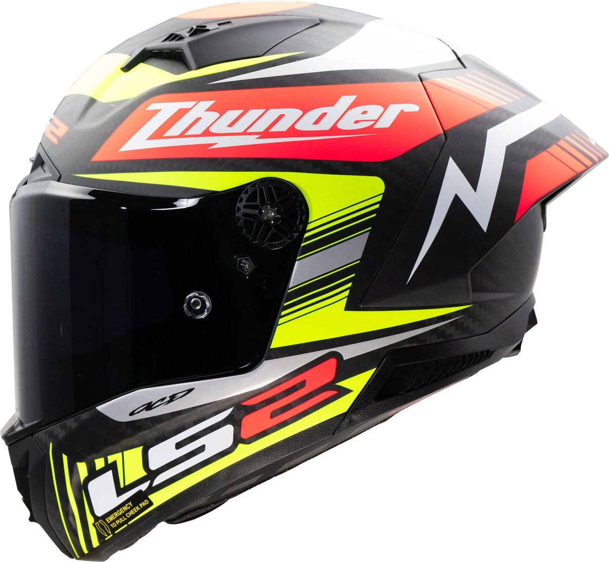 Casque intégral LS2 FF805 Thunder Carbon GP Aero réplique noir. casque ff805 Thunder gp aero rep.noir m