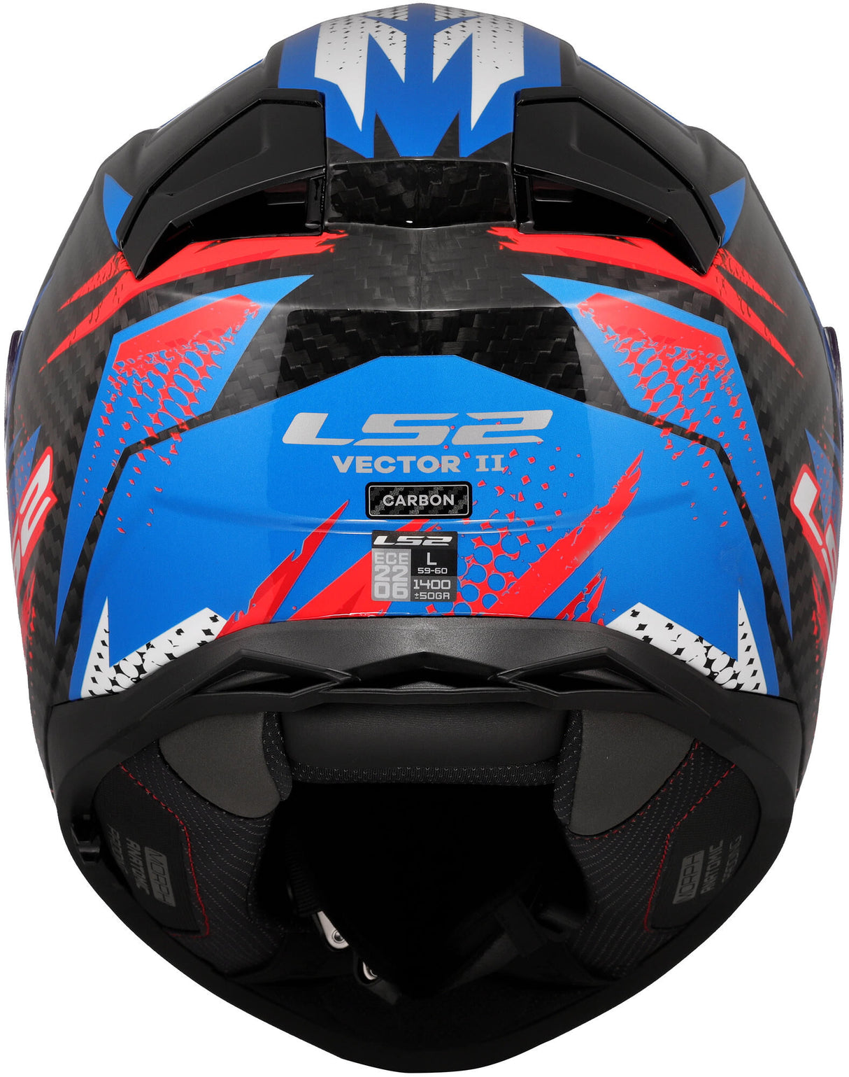Casque intégral LS2 FF811 Vector II Carbon Tantic. casque ff811 vector ii tantic m bleu rouge