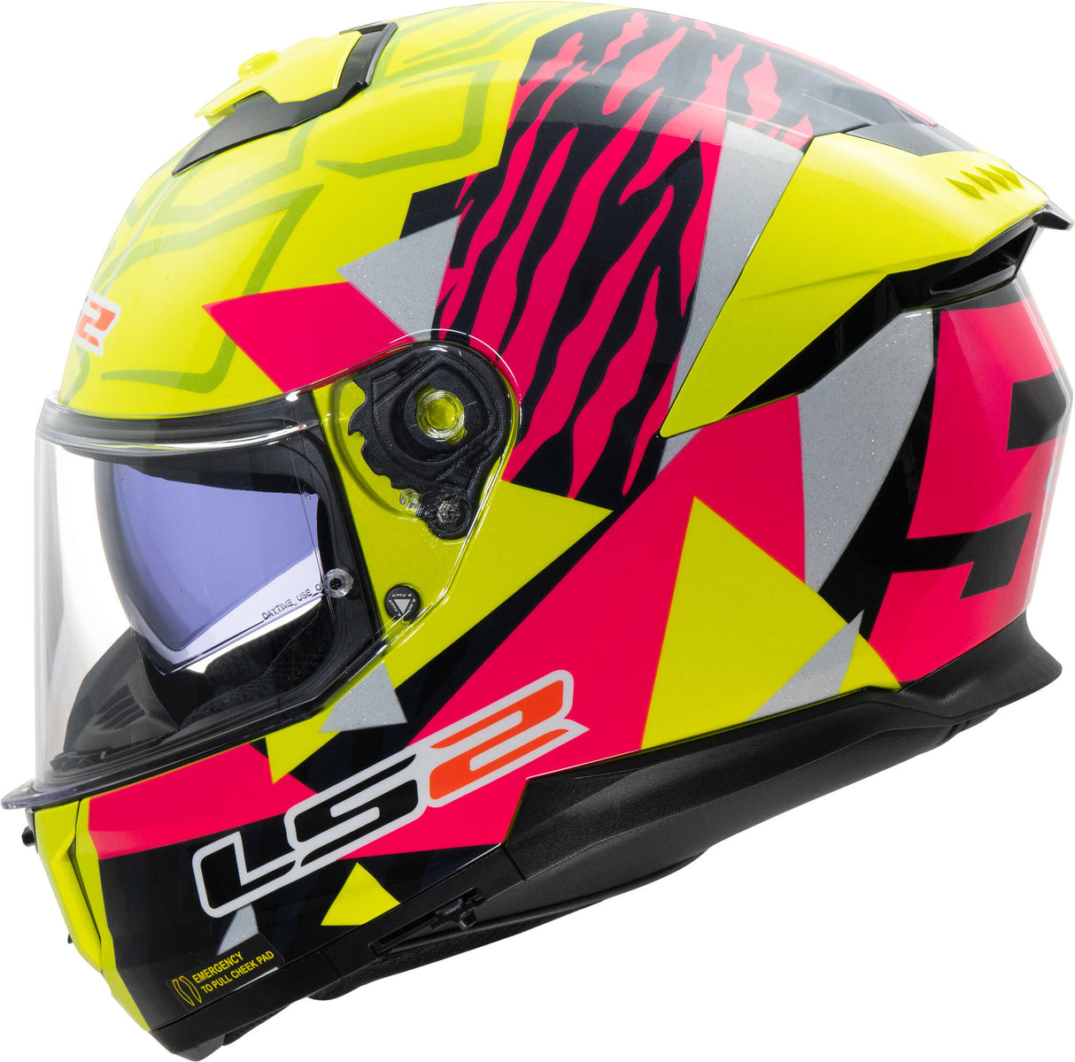 Casque intégral LS2 FF808 Stream II Tiger. casque ff808 stream ii tigre m jaune. petit doigt
