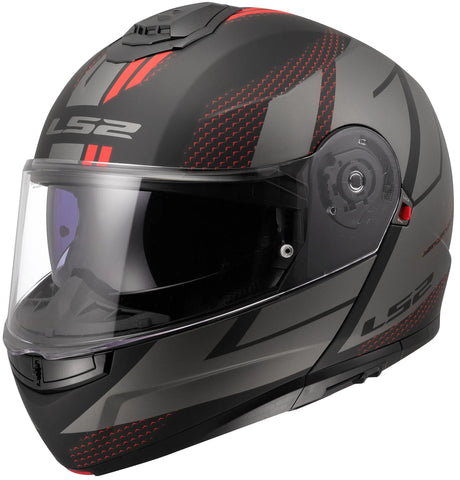 Casque modulable LS2 FF908 Strobe II Code. casque ff908 paille. ii code xl noir gris mat