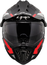 Casque enduro Ls2 mx701 explorer carbon frontier ii, pare-soleil interne, amovible, lavable, hypoallergénique et respirant, mentonnière renforcée, coussinets de joues de sauvetage, casque double doublure en D mx701 expl. car.fr.ii l rouge noir
