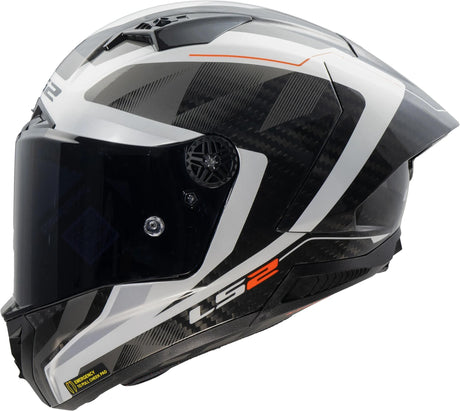 Ls2 casque intégral ff805 tonnerre carbone gp casque diamant ff805 tonnerre gp losange blanc gris taille