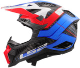 Casque de motocross Ls2 MX703 x-force galuo, respirant et hypoallergénique. casque x-force galuo blanc rouge bleu gr. m