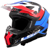 Casque motocross Ls2 mx703 x-force galuo casque x-force galuo blanc rouge bleu gr. XXL