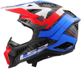 Casque motocross Ls2 mx703 x-force galuo casque x-force galuo blanc rouge bleu gr. XXL