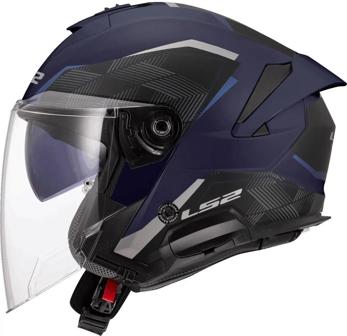 Casque jet Ls2 de618 verso ii casques air de618 verso i air bleu mat gr. xl