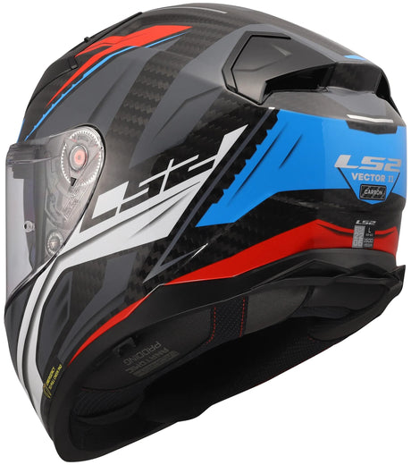 Casque intégral LS2 FF811 Vector II Carbon Savage. casque ff811 vecteur i c savage blanc bl rouge xl