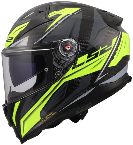 Casque intégral LS2 FF811 Vector II Carbon Savage. casque ff811 vecteur i c savage h-v jaune m