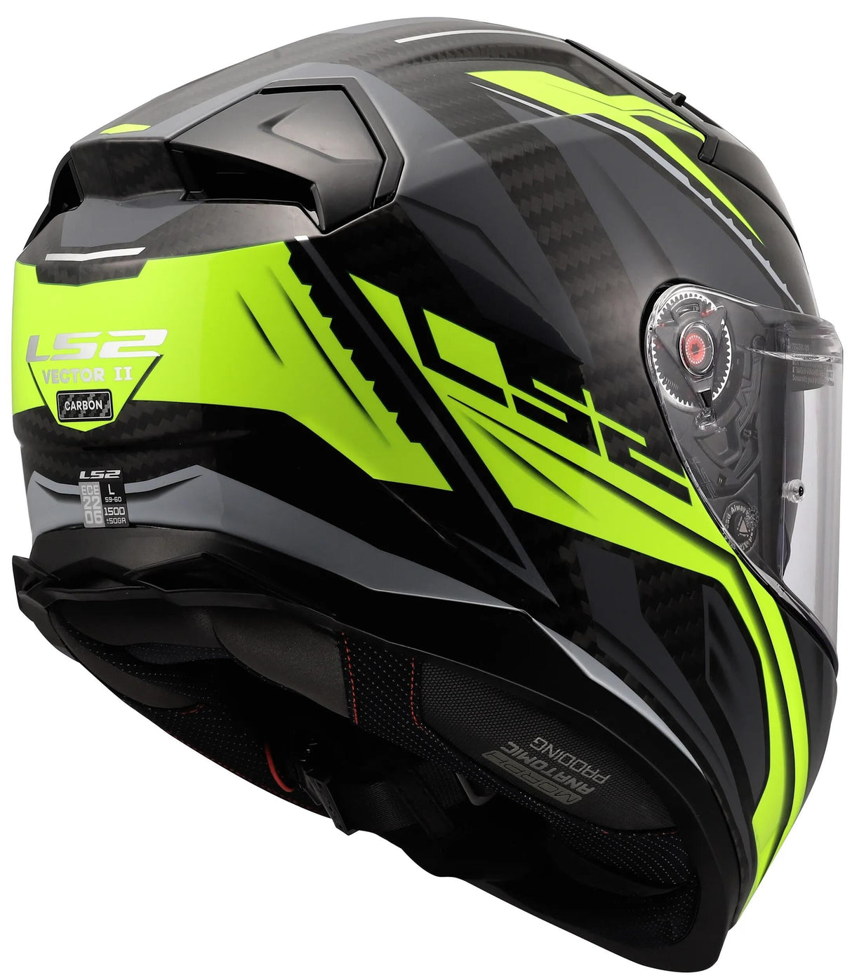 Casque intégral LS2 FF811 Vector II Carbon Savage. casque ff811 vecteur i c savage h-v jaune l
