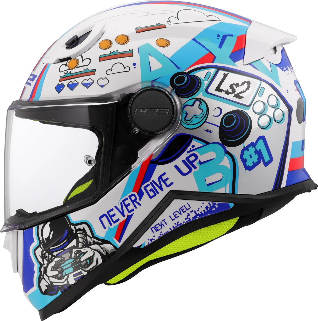 Casque intégral enfant LS2 ff812 kid next level. casque enfant ff812 next level blanc gr. je