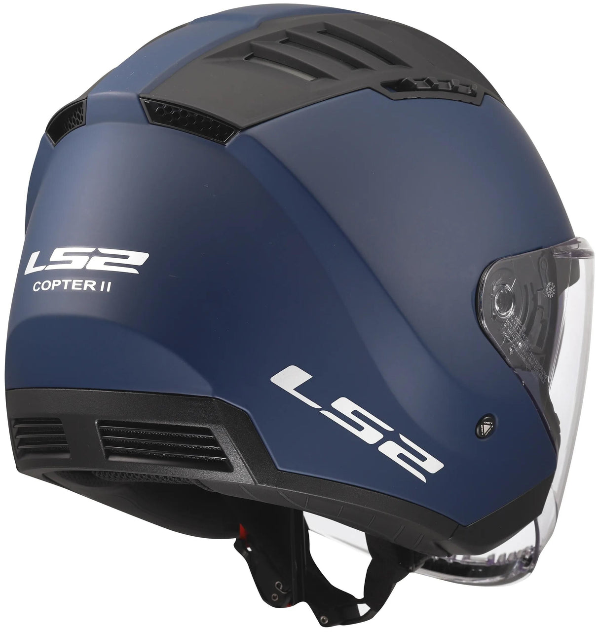 Ls2 of600 copter ii casque jet solide casque of600 copter i bleu marine mat gr. m
