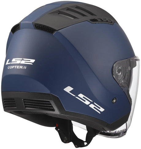 Ls2 of600 copter ii casque jet solide casque of600 copter i bleu marine mat gr. XXL