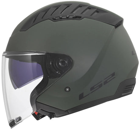 Ls2 of600 copter ii casque jet solide casque of600 copter i vert militaire gr. s