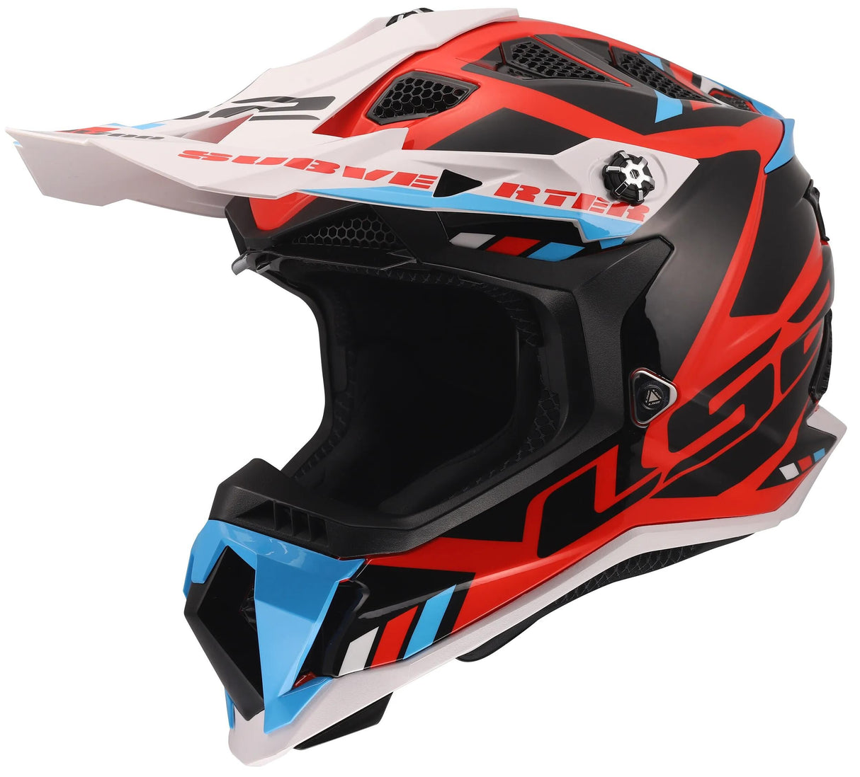 Ls2 casque de motocross mx700 subverter evo ii casque stomp mx700 subverte stomp blanc bleu rouge l