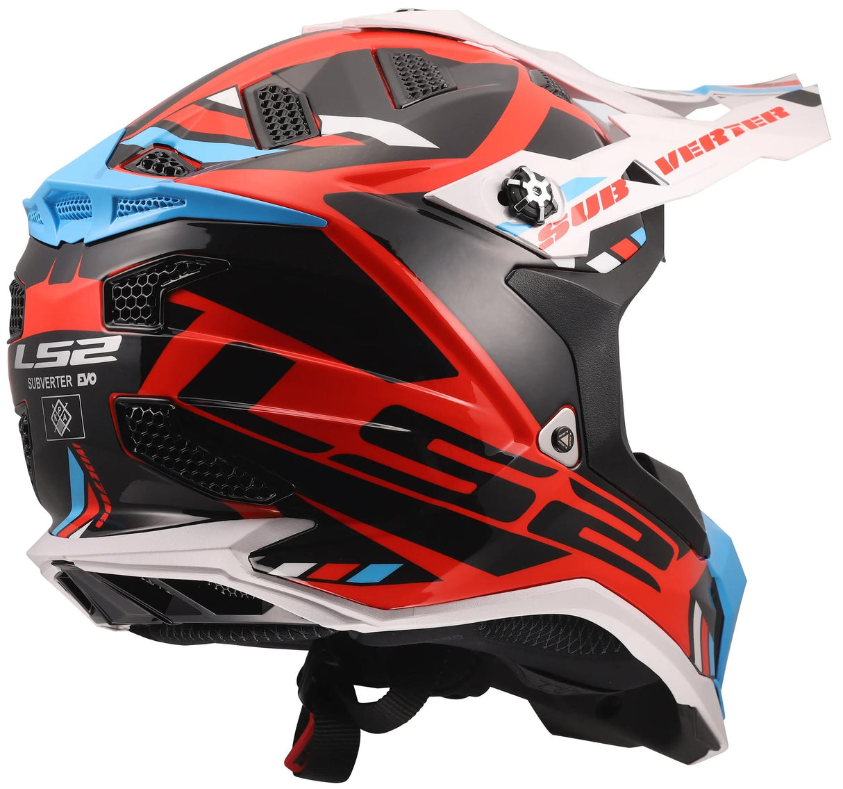 Ls2 casque de motocross mx700 subverter evo ii casque stomp mx700 subverte stomp blanc bleu rouge xl