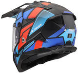 Casque enduro LS2 MX702 Pioneer II Block. casque mx702 Pioneer Block noir mat rouge bleu
