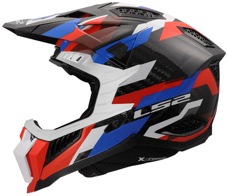 Casque de motocross Ls2 MX703 x-force phantom, respirant et hypoallergénique. casque mx703 x-force phantom bl ws rouge l