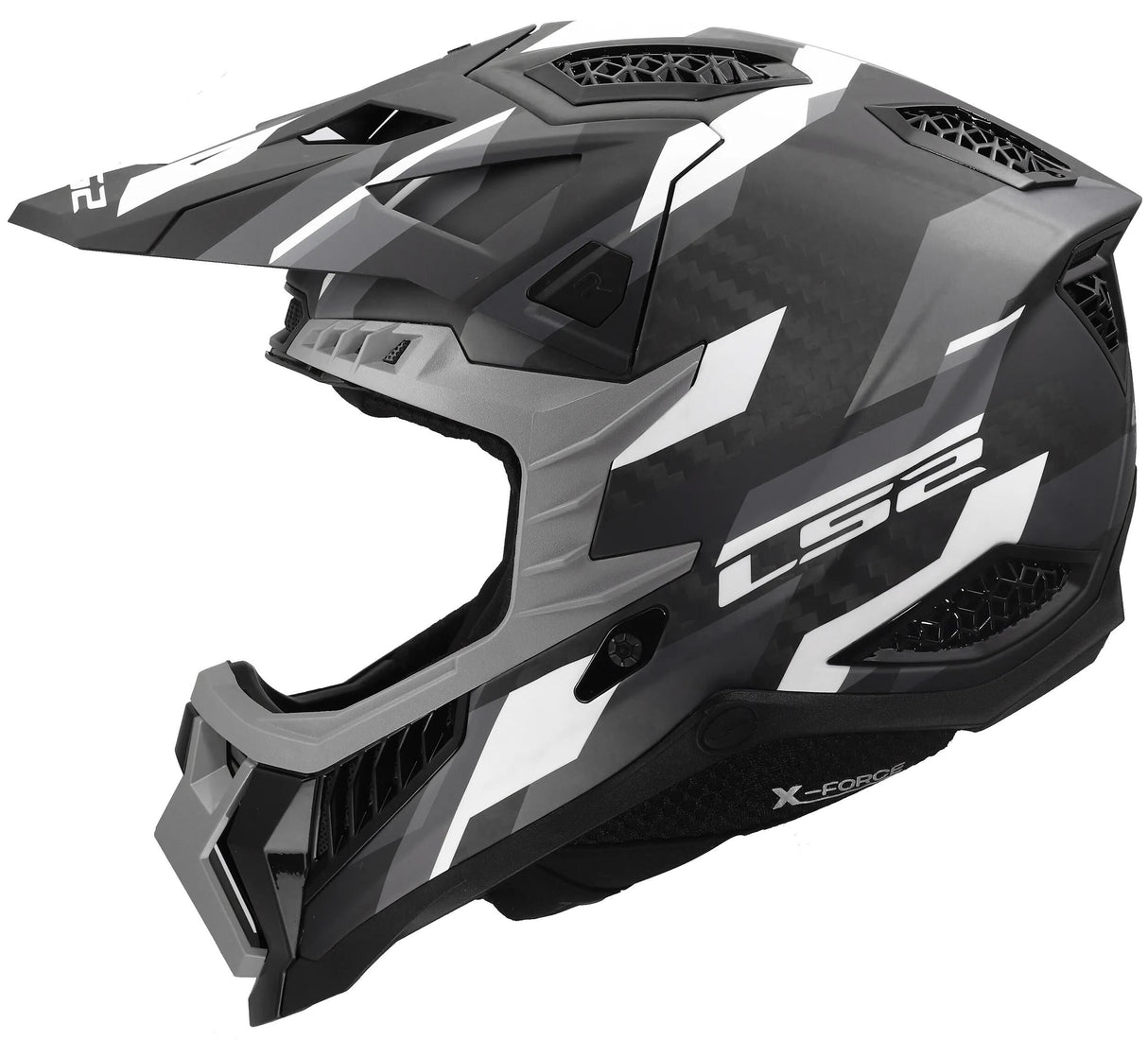 Casque de motocross Ls2 MX703 x-force phantom, respirant et hypoallergénique. casque mx703 x-force phantom mat gr. sw xl