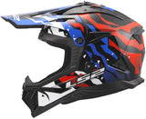 Ls2 casque de motocross mx708 fast ii casque grotesk mx708 fast ii grotesque blanc bl rouge xs