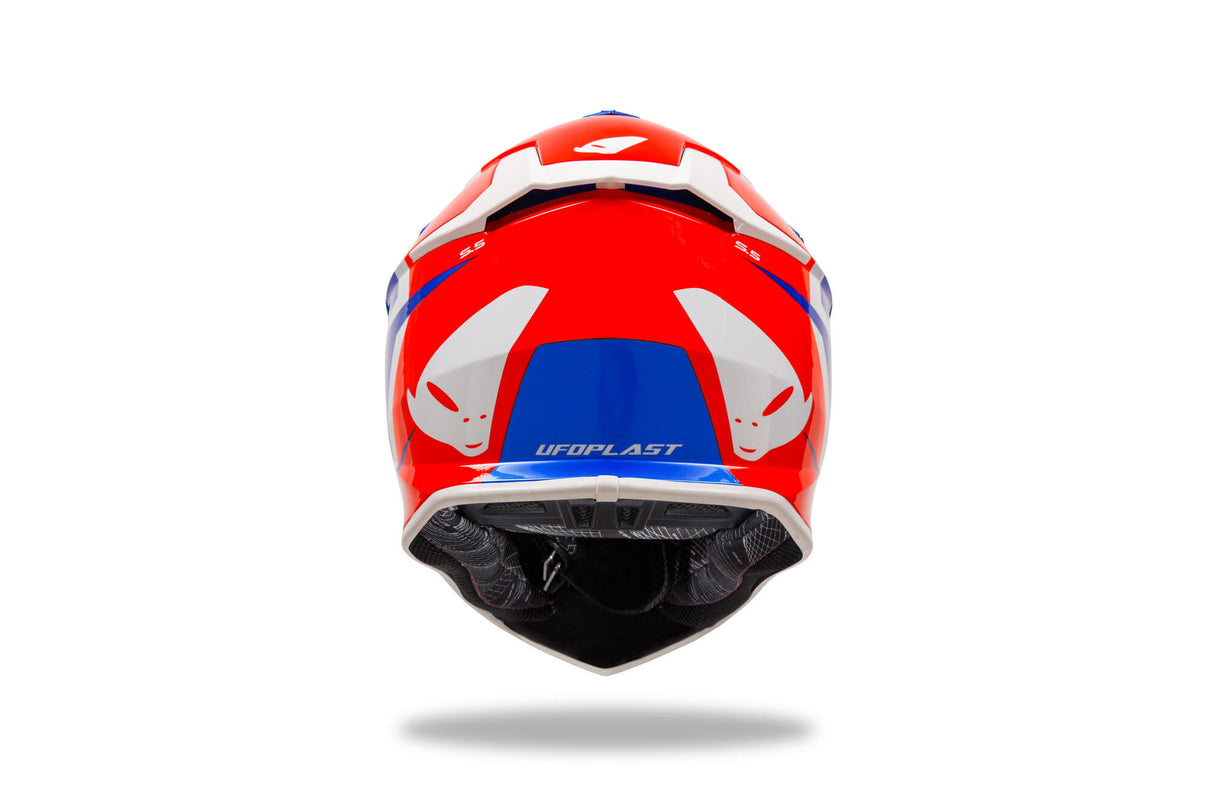 Casque motocross Ufo plast casque intrepid interpid m bleu rouge