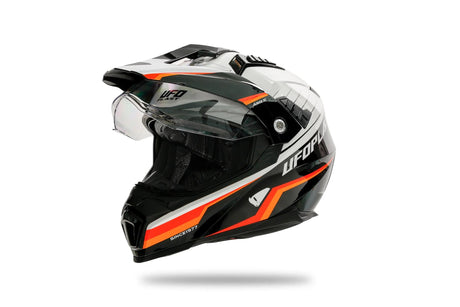 Casque enduro Ufo plast casque bélier bélier xl blanc noir