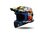 Casque cross enfant Ufo plast korey, casque amovible ufo plst korey m bleu jaune