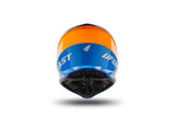 Casque cross enfant Ufo plast korey, casque amovible ufo plst korey m bleu orange